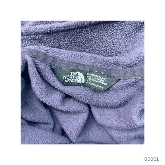 The North Face Quarter Zip Lightweight Fleece (Women's) (M) (Eggplant) - Picture 2 of 3